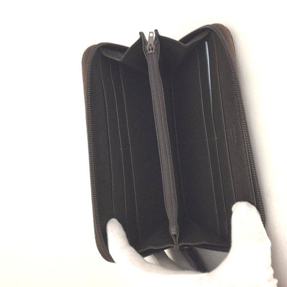 PRADA Logo Plate Nylon Zip Around Long Wallet/1F8562 - Picture 5 of 8